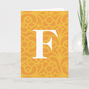 Verzierte florale Monogramm - Buchstabe F