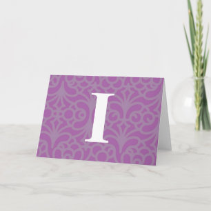 Verzierte florale Monogramm - Buchstabe I