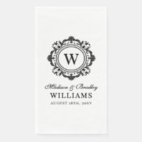 Verzierte florale Monogramm Hochzeit elegant Schwa