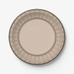 Verzierte geometrische Papierplatte Pappteller