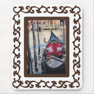 Verzierte Gerahmte Gondel in Venezia Mousepad