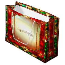 Verzierte Geschenktasche aus Buntglas für die Feie