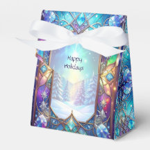 Verzierte Glasfenster-Feiertags-Geschenkbox
