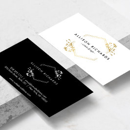 Verzierte Gold Vine and Leaf Emblem-Visitenkarte Visitenkarte