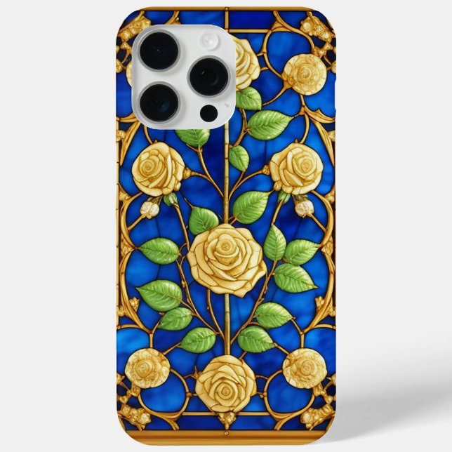 Verzierte Goldene Rose Case-Mate iPhone Hülle (Rückseite)