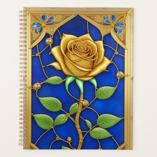 Verzierte Goldene Rose Planer (Vorderseite)