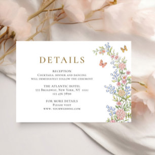 Verzierte Grace Pastel Blush Blumenzwiebeldetails Begleitkarte
