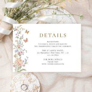 Verzierte Grace Pastel Blush Blumenzwiebeldetails Begleitkarte