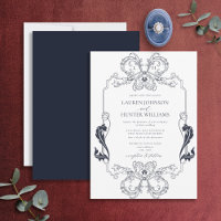 Verzierte Hochzeit der Blauen Blütenlinie