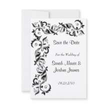 Verzierte Hochzeit mit Schwarz und Weiß