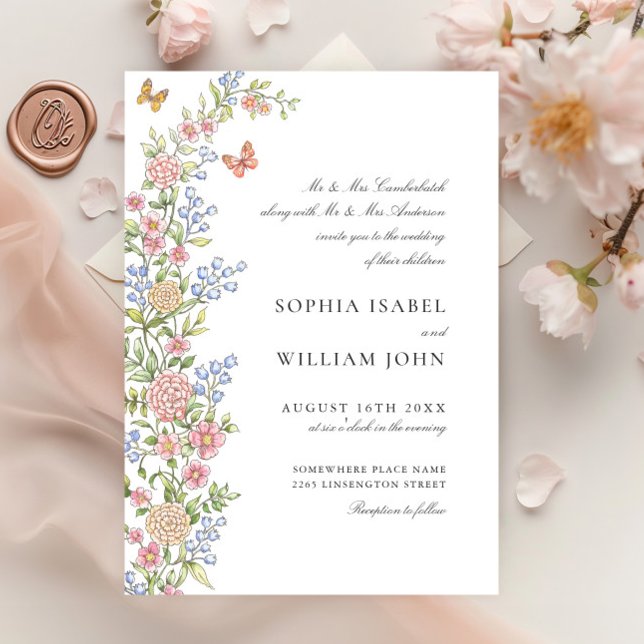 Verzierte Hochzeit von Grace Pastel Blush Einladung (Von Creator hochgeladen)