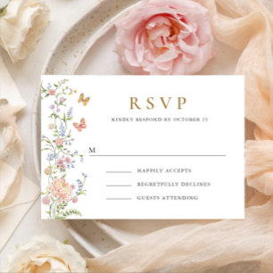 Verzierte Hochzeit von Grace Pastel Blush RSVP Karte