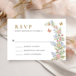 Verzierte Hochzeit von Grace Pastel Blush RSVP Karte