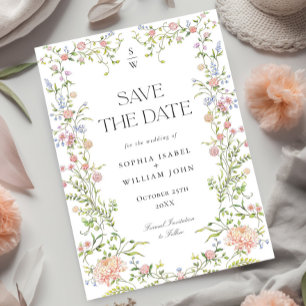 Verzierte Hochzeit von Grace Pastel Blush Save The Date