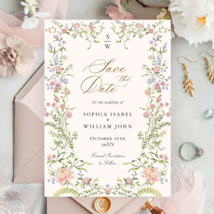 Verzierte Hochzeit von Grace Pastel Blush Save The Date