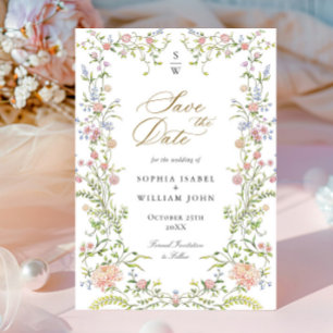 Verzierte Hochzeit von Grace Pastel Blush Save The Date