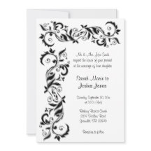 Verzierte Hochzeit von Schwarz und Weiß