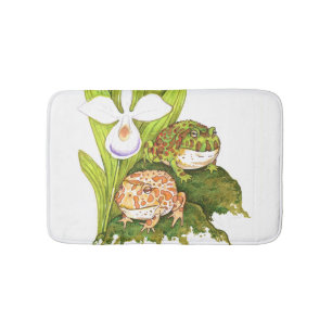 Verzierte Hornfrosche Badematte