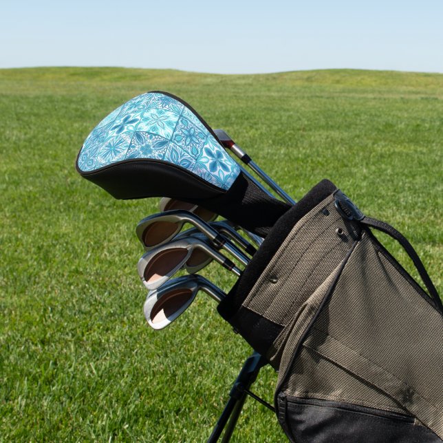 Verzierte Kacheln in Blau und Weiß Golf Headcover (In SItu)