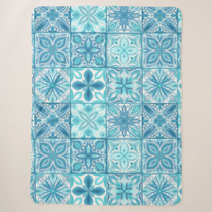 Verzierte Kacheln in Blau und Weiß Sherpadecke