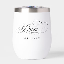 Verzierte Kalligraphie Herz Bride Black ID1025