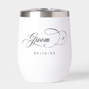 Verzierte Kalligraphie Herz Groom Black ID1025