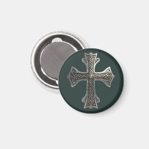 Verzierte keltische Silberschleife mit kompliziert Magnet