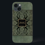 Verzierte Ledermonographie Case-Mate iPhone Hülle<br><div class="desc">Richtig verzierte Blumen Cover Kunst aus 1898 Edition von Longfellow's Rose und Lilies in Schattierungen von verwitterten tiefolivgrün und schwarz. Anmerkung: Skulptierte,  eingravierte,  geprägte und dimensionale Effekte,  geschichtete,  texturierte und schattenförmige Erscheinungen wurden digital erreicht. Das eigentliche Produkt hat eine flache Oberfläche.</div>