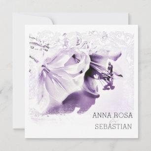 *~* Verzierte Lily AR12 QR FOTO UAWG Floral Weddin Einladung