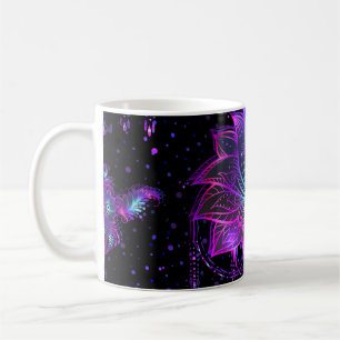 Verzierte Lotus-Blume Nahtloses Symbol Kaffeetasse