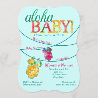 Verzierte Luau Babydusche Einladung