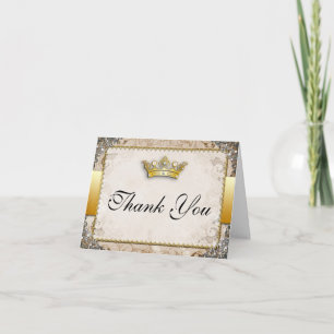Verzierte Märchenhochzeit Dankeschön Karte