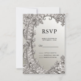 Verzierte moderne RSVP-Karte RSVP Karte