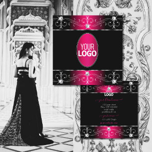 Verzierte Ornamente mit Logokombinationen in Schwa Quadratische Visitenkarte