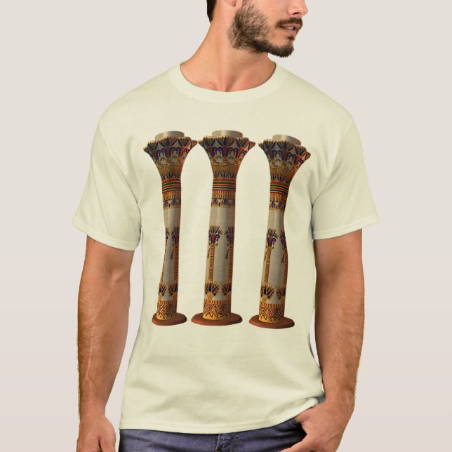 Verzierte pharaonische Architektur T-Shirt (Vorderseite)