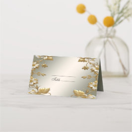 Verzierte Platzkarte von White Floral Gold