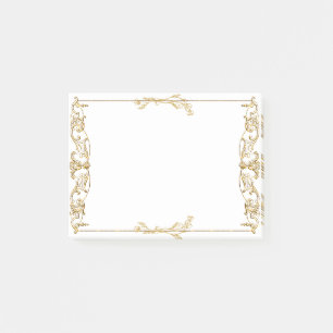 Verzierte Post-it-Notes mit goldenem Rahmen Post-it Klebezettel