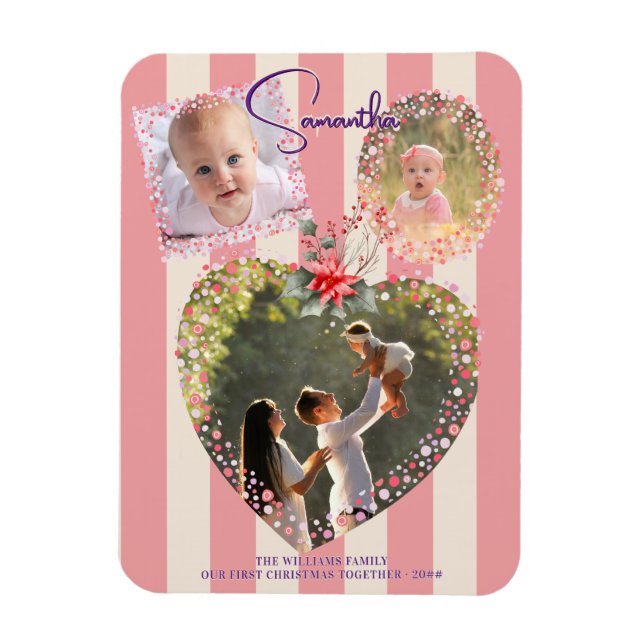 Verzierte Rahmen 3 Foto 1 Weihnachtskalender KARTE Magnet (Vertikal)