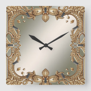 Verzierte Rahmen-Uhr Quadratische Wanduhr