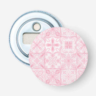 Verzierte rosa Fliesen Flaschenöffner