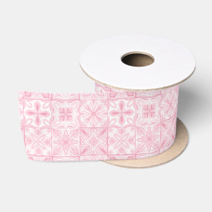 Verzierte rosa Fliesen Satinband