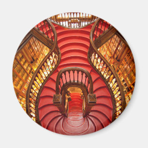 Verzierte rote Treppe, Portugal Magnet