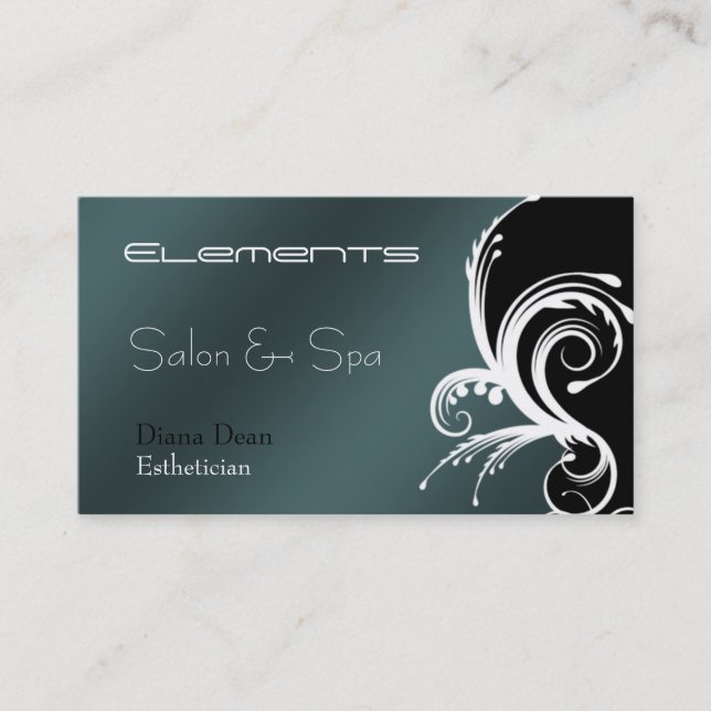 Verzierte Salon-Geschäfts-Karte Visitenkarte (Vorderseite)