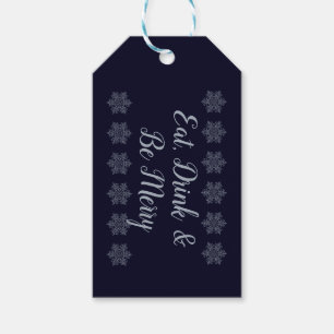 Verzierte silberne Schneeflocke Geschenkanhänger