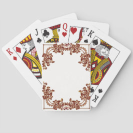 Verzierte Spielkarten mit Blumenwirbel