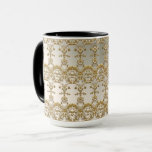 Verzierte Tasse von White Floral Gold<br><div class="desc">Schöne White Floral Gold Verziert Coffee Tasse</div>