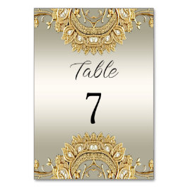 Verzierte Tischnummer