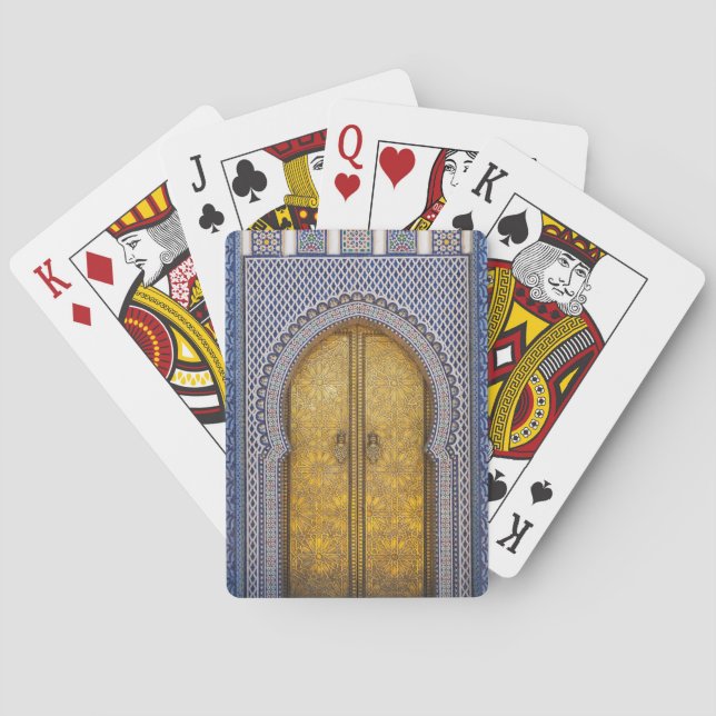 Verzierte Türen des Königspalastes Spielkarten (Rückseite)