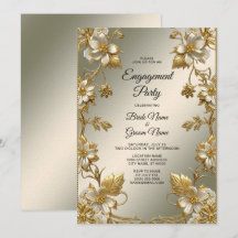 Verzierte Verlobung von White Floral Gold