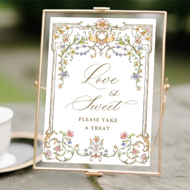 Verzierte Viktorianische Grace Floral Liebe ist Sw Poster (Von Creator hochgeladen)